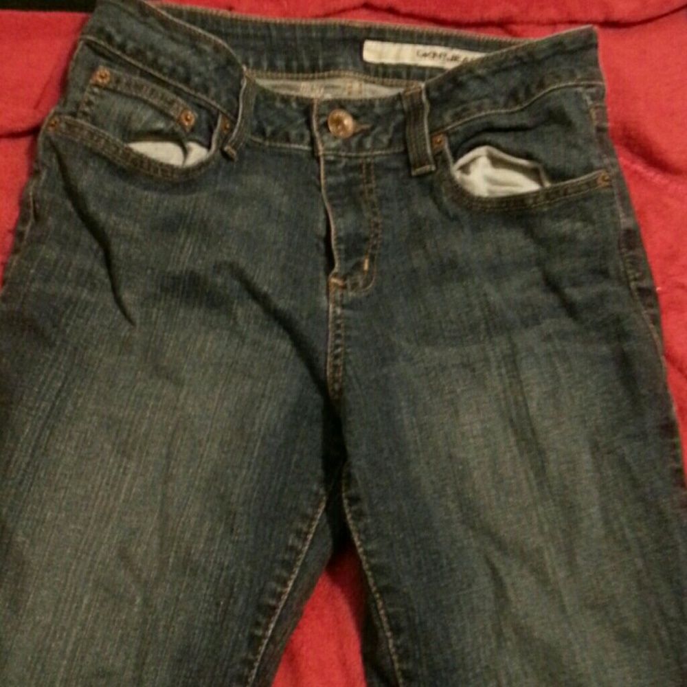 DKNY Faded Boot Cut Jeans